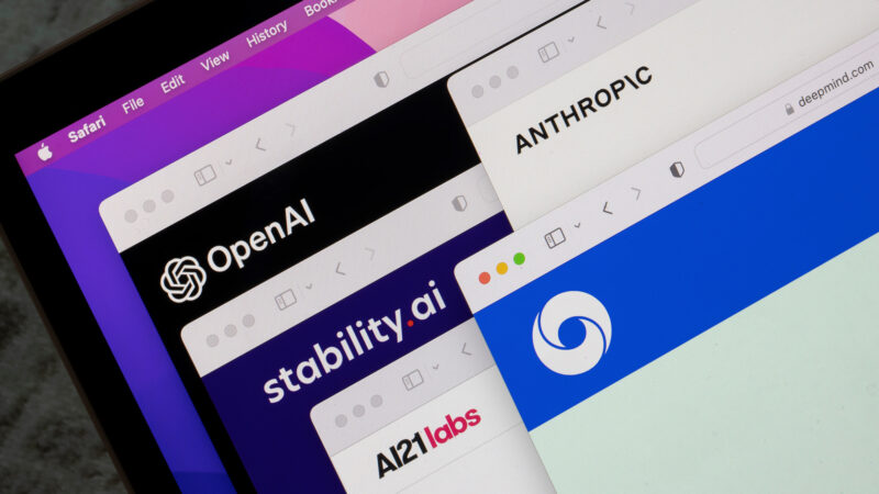 AI platforms on a computer screen.